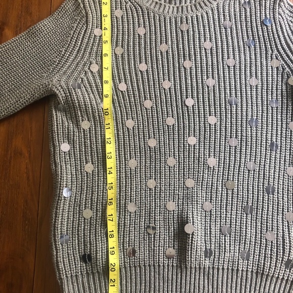 GAP Grey Sequence Sweater Small - Picture 5 of 7